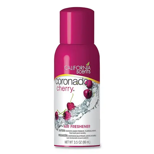 Car Aerosol Spray Air Freshener, Coronado Cherry, 3.5 oz Multi-Color - pack of 24