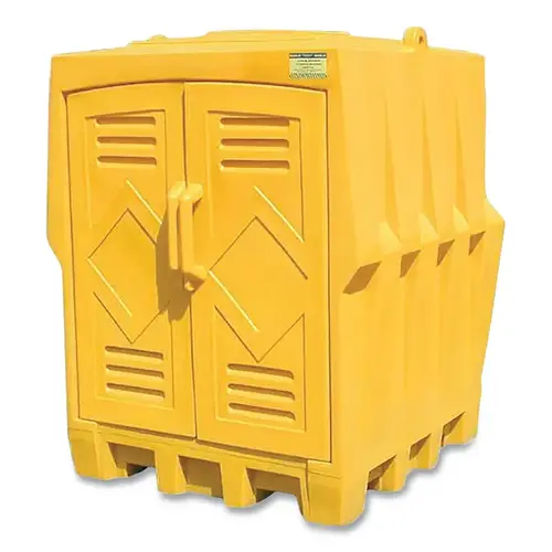 Poly Drum Storage Building, 4 Drum Poly Drum Storage, 66 gal, Yellow Poly Drum Storage Building, 4 Drum Poly Drum Storage, 66 gal, Yellow