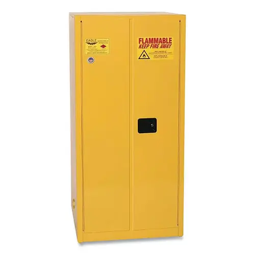 Flammable Liquid Storage Cabinet, Standard 60, Manual-Close Door, 60 gal Cap, Yellow Flammable Liquid Storage Cabinet, Standard 60, Manual-Close Door, 60 gal Cap, Yellow