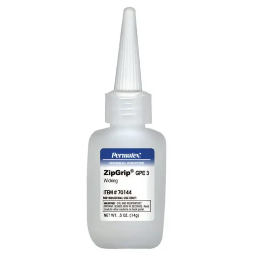 ZipGrip GPE 3 Cyanoacrylate Adhesive, 5 oz, Bottle, Clear ZipGrip GPE 3 Cyanoacrylate Adhesive, 5 oz, Bottle, Clear