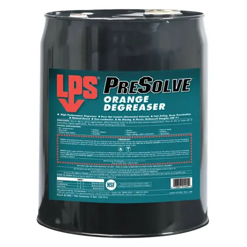 PreSolve Orange Degreaser, 5 gal, Pail, Orange Scent Clear PreSolve Orange Degreaser, 5 gal, Pail, Orange Scent Clear