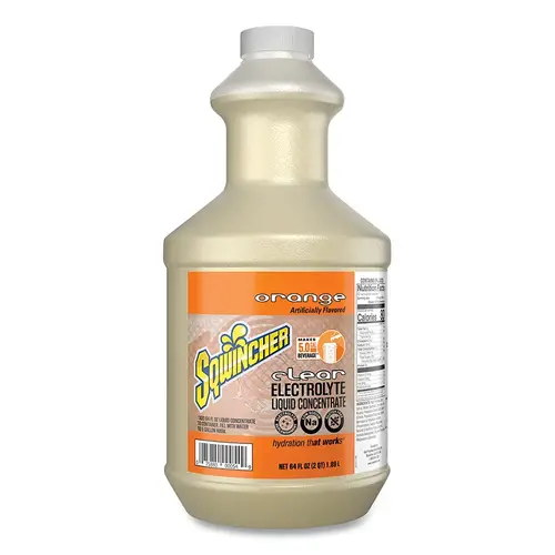 Liquid Concentrate, 64 oz, Bottle, Yields 5 gal, Orange - pack of 6