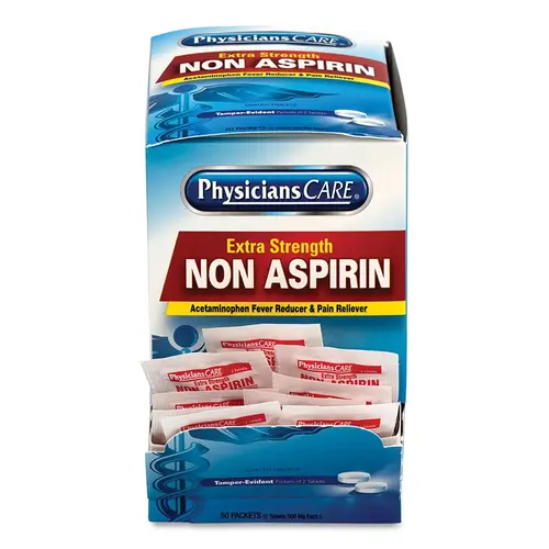 PhysiciansCare Acetaminophen, 500mg, 2 pk/50 pk per Box PhysiciansCare Acetaminophen, 500mg, 2 pk/50 pk per Box