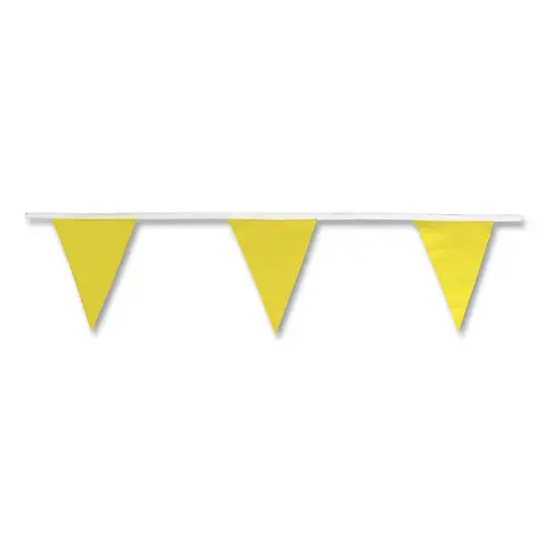 Pennant Flag, 9" x 12" Flags, 60 ft Length, Yellow Pennant Flag, 9" x 12" Flags, 60 ft Length, Yellow