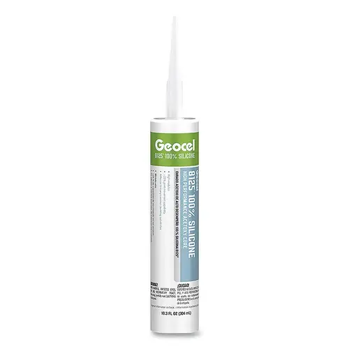 8125  100% Silicone High Performance Sealant, 10.3 oz, Cartridge, White