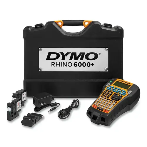 Rhino 6000+ Label Printer Kit, Includes Carrying Case Black/Yellow Rhino 6000+ Label Printer Kit, Includes Carrying Case Black/Yellow
