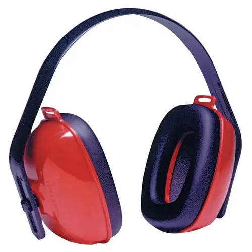 Earmuffs: 24 dB NRR Behind the Neck, 24 dB NRR Under the Chin, Foam Cushion Black; Red Earmuffs: 24 dB NRR Behind the Neck, 24 dB NRR Under the Chin, Foam Cushion Black; Red