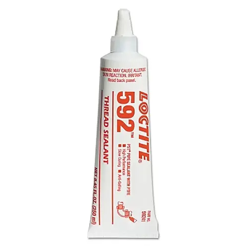 592 PST Thread Sealant, Slow Cure, 250 mL Tube, Opaque White 592 PST Thread Sealant, Slow Cure, 250 mL Tube, Opaque White