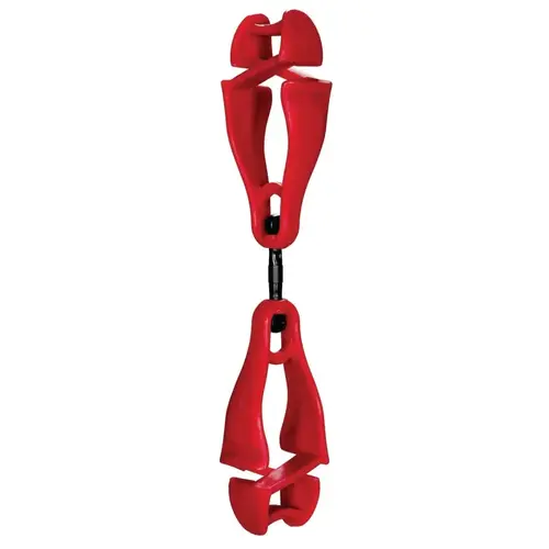 Squids 3420 Swiveling Glove Clip Holder with Dual Clips, Red, 6 EA/PK - pack of 6 Squids 3420 Swiveling Glove Clip Holder with Dual Clips, Red, 6 EA/PK - pack of 6