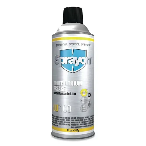 LU 100 White Lithium Grease, 11 oz Fill, 16 oz Container, Aerosol Can - pack of 12 LU 100 White Lithium Grease, 11 oz Fill, 16 oz Container, Aerosol Can - pack of 12