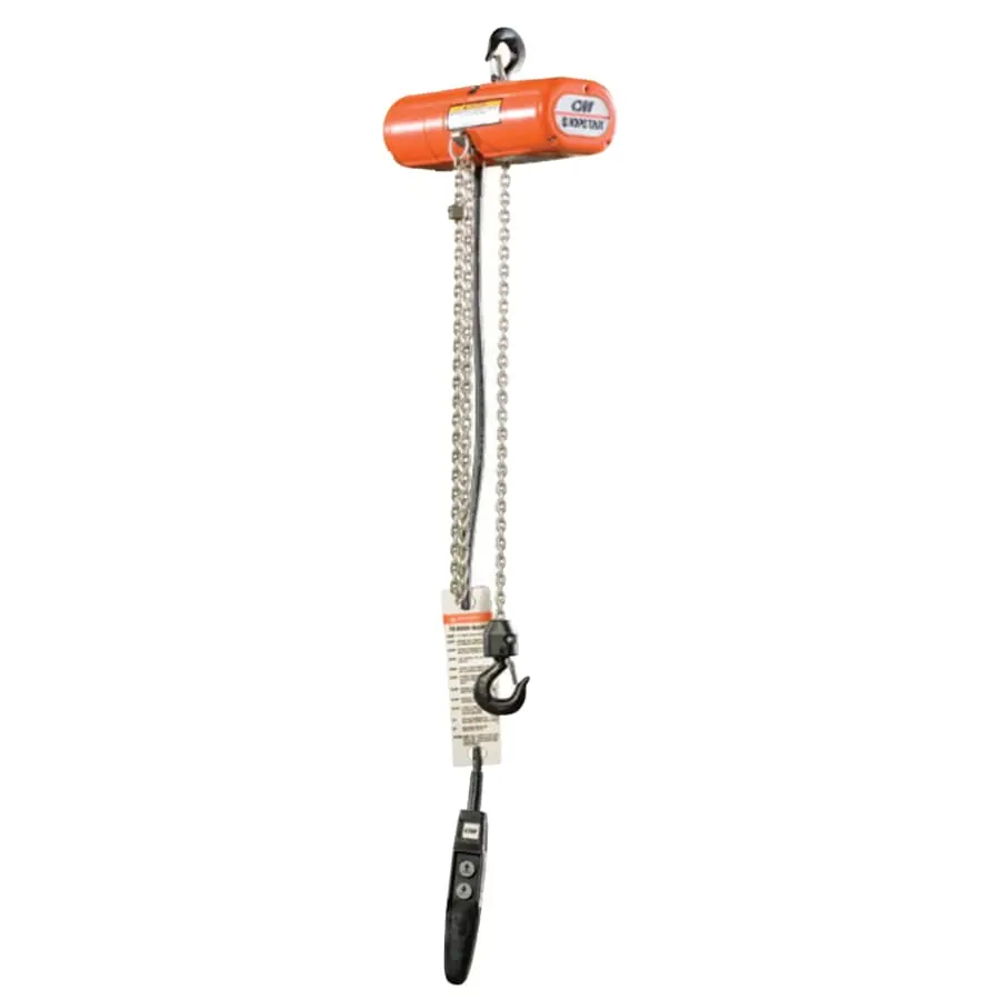 CM COLUMBUS MCKINNON ShopStar Electric Chain Hoist 300 lb Capacity 10 ft Lifting Height 2000