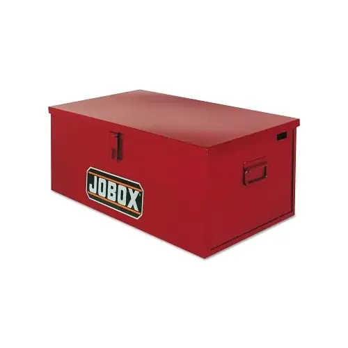 Heavy-Duty Chest, 30 in W x 16 in D x 12 in H, Latching Hasp Brown