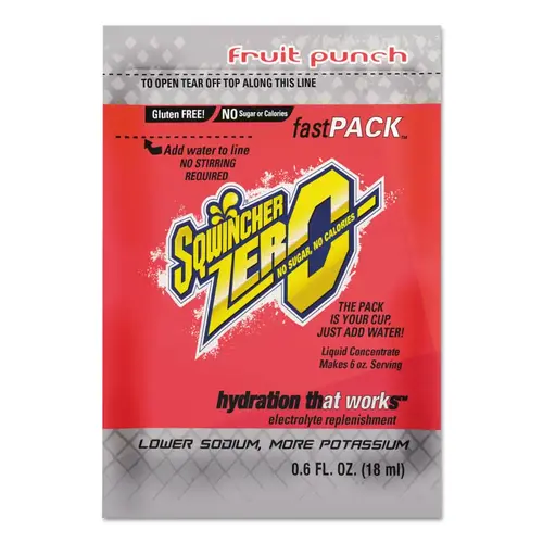 ZERO Sugar-Free Fast Pack , 0.6 oz, Yields 6 oz, Fruit Punch - pack of 200