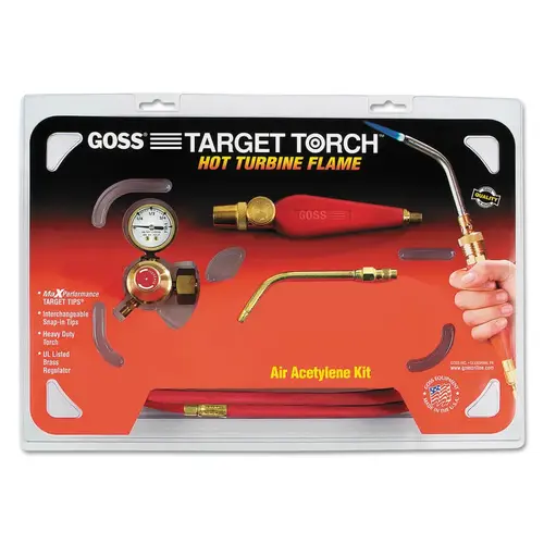 Feather Flame Air-Acetylene Torch Outfits, 1/4", Acetylene(B), Soldering/Brazing