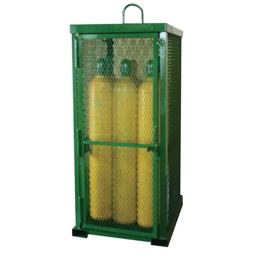 Storage Series Cylinder Cage, Locking Door, (12) Hi-Pressure Cylinders Green Storage Series Cylinder Cage, Locking Door, (12) Hi-Pressure Cylinders Green