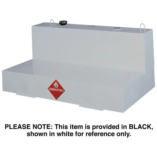 Liquid Transfer Tanks, Low-Profile L-Shaped, 76 gal to 82 gal, Steel, Black Liquid Transfer Tanks, Low-Profile L-Shaped, 76 gal to 82 gal, Steel, Black