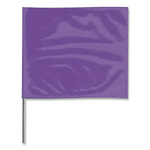 Stake Flags, 4 in x 5 in, 21 in Height, Purple - pack of 1000 Stake Flags, 4 in x 5 in, 21 in Height, Purple - pack of 1000