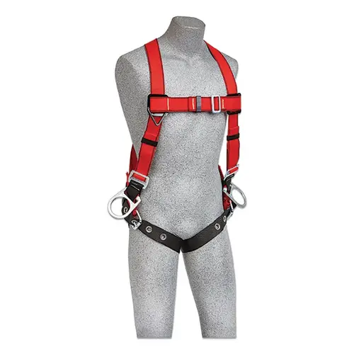 Protecta  P200 Hot Work Vest Positioning Safety Harness, Medium/Large Red