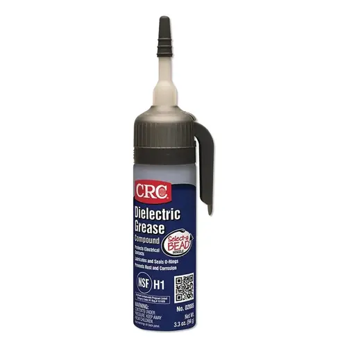 Dielectric Grease Compound, 6 oz Pressurized Tube w/Select-a-BEAD Nozzle, 3.3 wt oz, NLGI Grade 2 Opaque White - pack of 12 Dielectric Grease Compound, 6 oz Pressurized Tube w/Select-a-BEAD Nozzle, 3.3 wt oz, NLGI Grade 2 Opaque White - pack of 12
