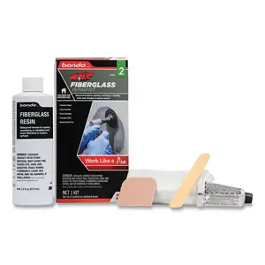 Bondo 07630800420 Fiberglass Repair Kit, 8 oz, Yellow - pack of 6