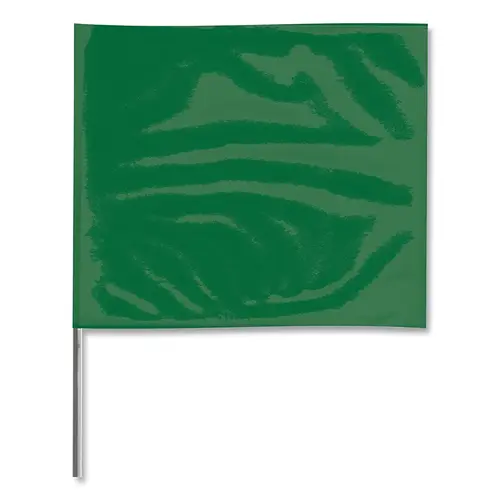 Stake Flags, 4 in x 5 in, 24 in Height, Green - pack of 1000 Stake Flags, 4 in x 5 in, 24 in Height, Green - pack of 1000