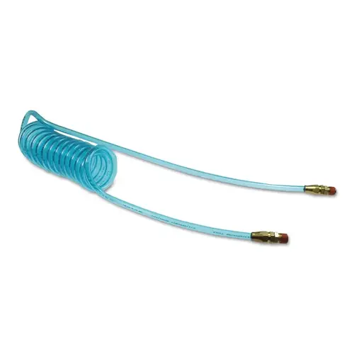Flexcoil Polyurethane Air Hoses, 9/16 in O.D., 3/8 in I.D., 20 ft Transparent Blue