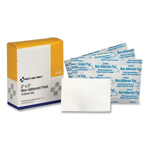 Sterile Gauze Pad, 2 in W, 3 in L, Non-Adherent, Cotton White - pack of 24 Sterile Gauze Pad, 2 in W, 3 in L, Non-Adherent, Cotton White - pack of 24