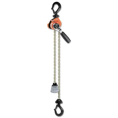Series 602 Mini Rachet Lever Hoist, 1100 lb Capacity, 1 Fall, 78 lb Pull Series 602 Mini Rachet Lever Hoist, 1100 lb Capacity, 1 Fall, 78 lb Pull