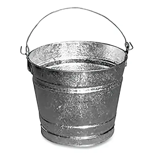 Hot-Dipped Galvanized Pail, 24.04 qt Silver - pack of 12 Hot-Dipped Galvanized Pail, 24.04 qt Silver - pack of 12