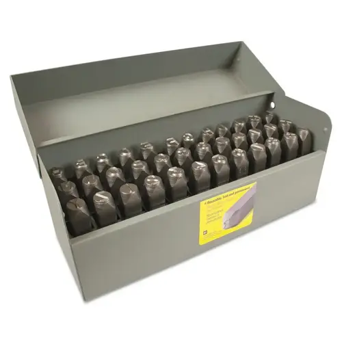 Standard Steel Hand Stamp Set, 1/4 in, Letter and Number Set Standard Steel Hand Stamp Set, 1/4 in, Letter and Number Set