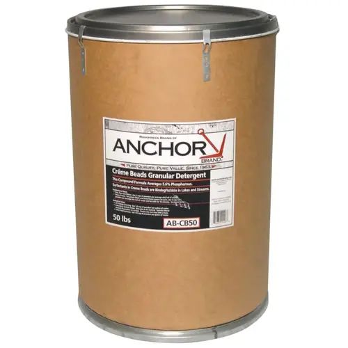 Creme Beads Granular Detergent, 50 lb, Drum