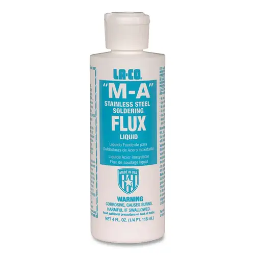 M-A Stainless Steel Flux Liquid, Bottle, 1 qt Clear