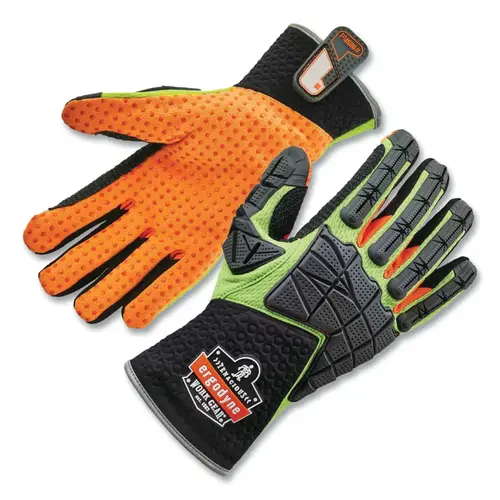 ProFlex 925F(x) Standard Dorsal Impact-Reducing Gloves, Armortex /Neoprene/TPR, Small, Black/Lime/Orange ProFlex 925F(x) Standard Dorsal Impact-Reducing Gloves, Armortex /Neoprene/TPR, Small, Black/Lime/Orange