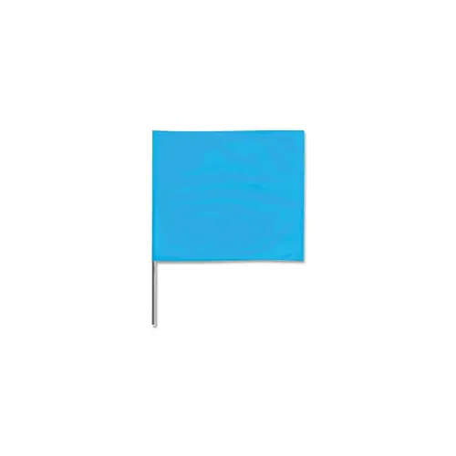 Stake Flags, 4 in x 5 in, 36 in Height, Blue Glo - pack of 1000 Stake Flags, 4 in x 5 in, 36 in Height, Blue Glo - pack of 1000