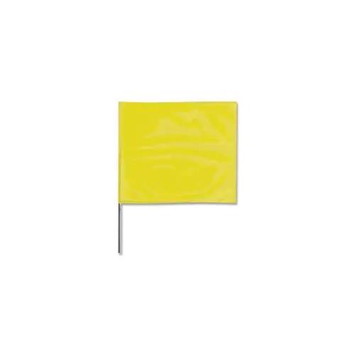 Stake Flags, 2 in x 3 in, 24 in Height, Yellow - pack of 1000