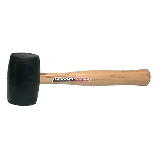 Solid Rubber Mallet, 1.25 lb, 10-5/8 in, Hardwood Handle Black - pack of 4 Solid Rubber Mallet, 1.25 lb, 10-5/8 in, Hardwood Handle Black - pack of 4