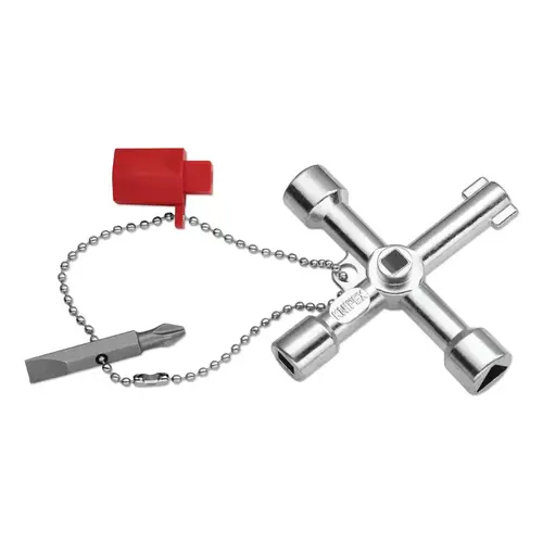 Cabinet Key :3 to 5mm Two-Way Key Bit Capacity, 5, 6, 8mm Square Capacity, 9mm Triangular Capacity Silver Cabinet Key :3 to 5mm Two-Way Key Bit Capacity, 5, 6, 8mm Square Capacity, 9mm Triangular Capacity Silver
