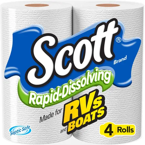 Scott Rapid Dissolve Double Roll Toilet Paper - pack of 4