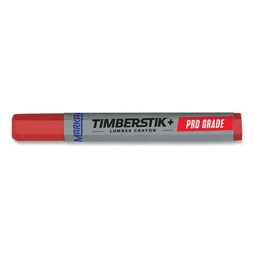 TIMBERSTIK + PRO GRADE Lumber Crayon, 1/2 in X 4.625 in, Red - pack of 12