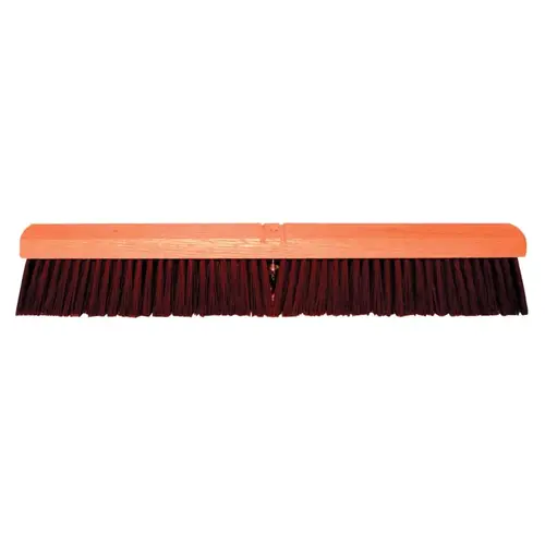 No. 22A Line Garage Brush, 24 in Hardwd Block, 3 in Trim L, Coarse Brown Plastic