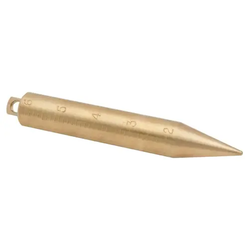 Tank Gauging Plumb Bob, 6-3/4 in L, Solid Brass, SAE Tank Gauging Plumb Bob, 6-3/4 in L, Solid Brass, SAE