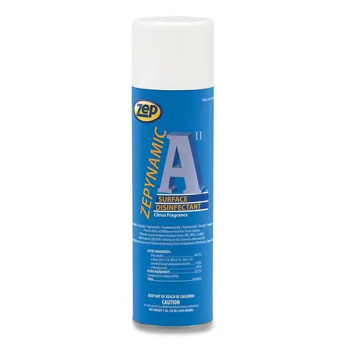 ZEPYNAMIC A II Surface Disinfectant, 20 oz, Aerosol Can, Citrus Scent