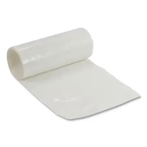 Trash Can Liner, 23 in W x 31 in L x 0.45 mil Thick, 12 gal to 16 gal, Natural, LLDPE Clear Trash Can Liner, 23 in W x 31 in L x 0.45 mil Thick, 12 gal to 16 gal, Natural, LLDPE Clear