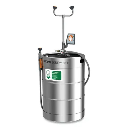 15 Gallon, 0.65 GPM Flow Rate at 80 PSI, Pressurized with Drench Hose, Portable Eye Wash Station 15 Gallon, 0.65 GPM Flow Rate at 80 PSI, Pressurized with Drench Hose, Portable Eye Wash Station