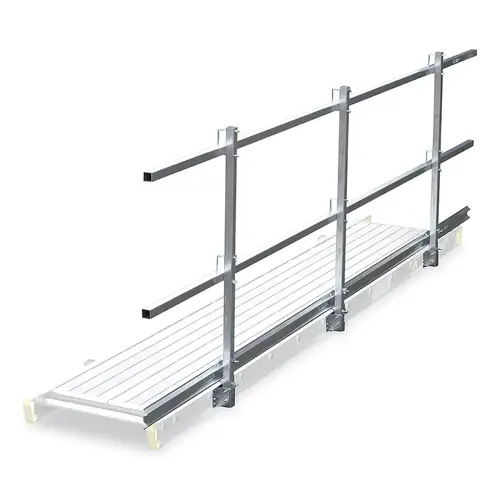 Toeboard, 156 in L x 3.5 in Cut Length, Aluminum