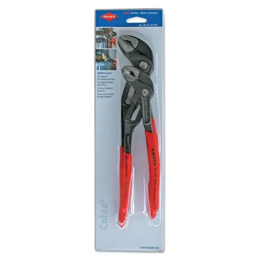 Cobra Water Pump Pliers Set, 7 in and 10 in Lengths, Hex Jaw Cobra Water Pump Pliers Set, 7 in and 10 in Lengths, Hex Jaw