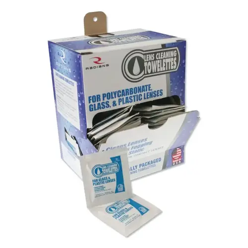Lens Cleaning, Towelette Dispenser with Cleaning Wipe, 8.5 in x 5.5 in Lens Cleaning, Towelette Dispenser with Cleaning Wipe, 8.5 in x 5.5 in