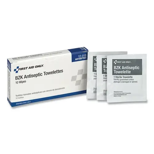BZK Antiseptic Wipe, Individually Wrapped - pack of 10 BZK Antiseptic Wipe, Individually Wrapped - pack of 10