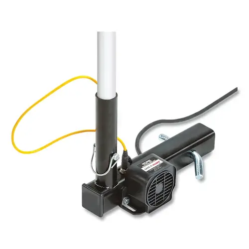 Warning Whip 2 in Hitch Mount, Lighted Telescoping, Threaded Hex Base/24 in Power Cord w/7-Way Plug/Backup Alarm