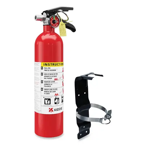 Pro Multi-Purpose Fire Extinguisher, ABC Fire Type, 2.5 lb Capacity, Rechargeable, Includes Strap Bracket, 6 EA/CA - pack of 6